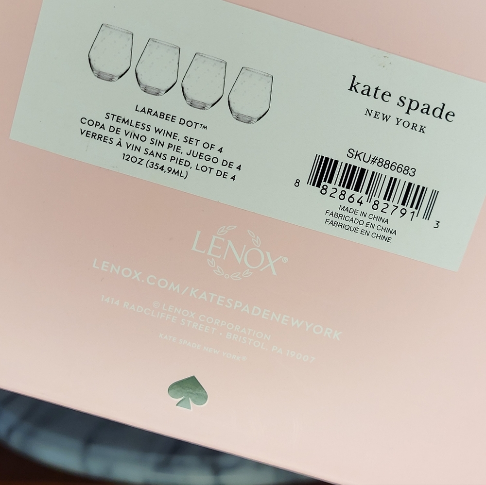 Kate Spade Pink Glassware - Picture 8 of 11